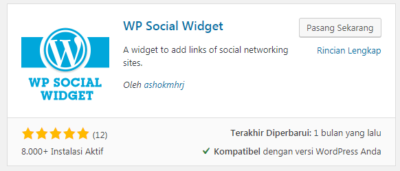 wp social widget